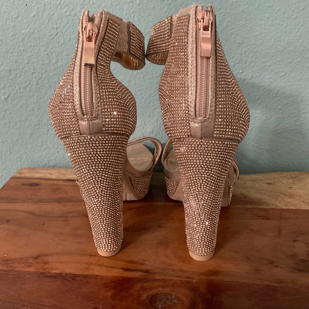Gold Rhinestone Heels - Picture 7 of 8